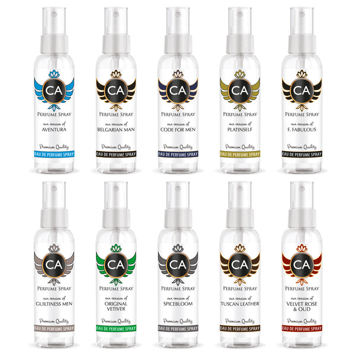 CA Perfume Top 10 Perfume Sprayer Men Set-2 - 2 Fl Oz/60 ml perfume bottle