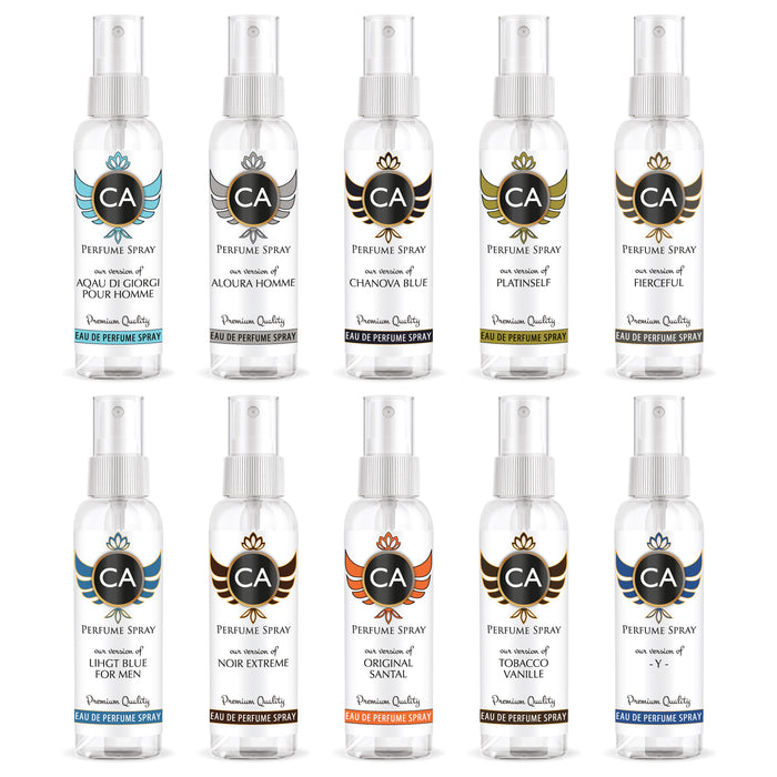 CA Perfume Top 10 Perfume Sprayer Men Set-3 - 2 Fl Oz/60 ml perfume bottle
