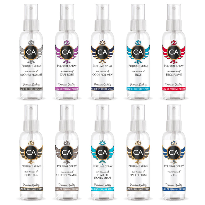 CA Perfume Top 10 Perfume Sprayer Men Set-4 - 2 Fl Oz/60 ml perfume bottle