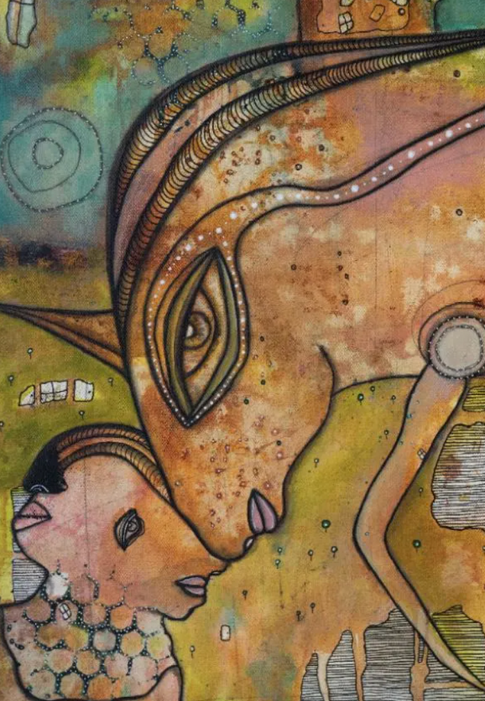"Unicorn and Friends" Fine Art Print on paper — detail view