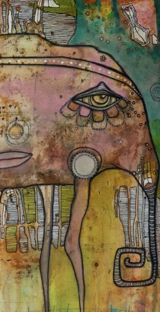 "Unicorn and Friends" Fine Art Print on paper — close-up