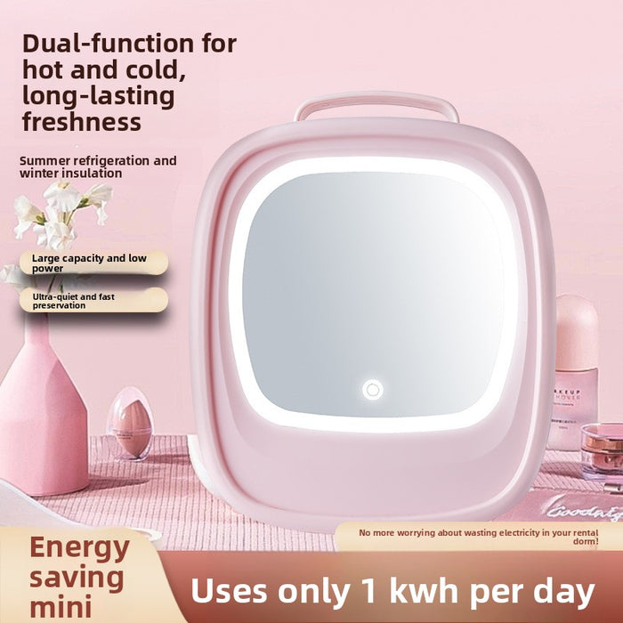Velisse Beauty Portable Beauty Refrigerator — Mini Skincare Fridge with LED Mirror