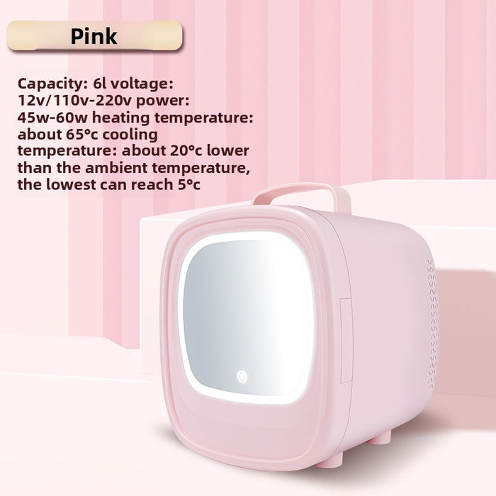 Velisse Beauty Portable Beauty Refrigerator — Mini Skincare Fridge with LED Mirror