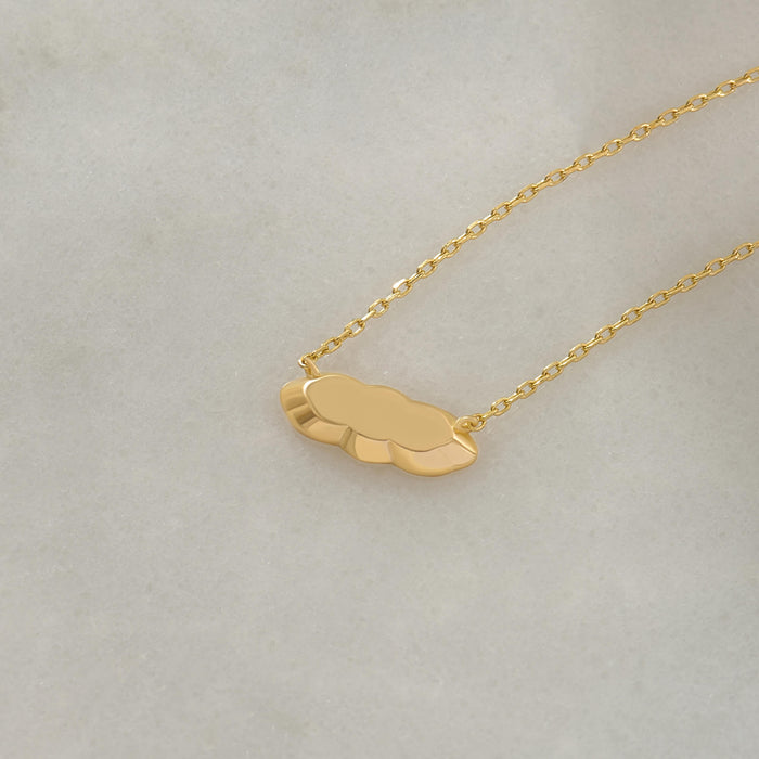 24K Vermeil Wavy Bar Necklace