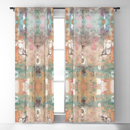 Window Curtains 'Boho Abstract' — C. Cambrea, Sincerely Joy