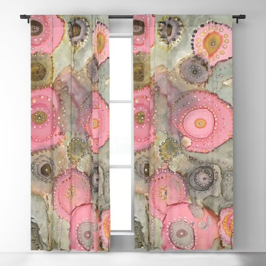 Window Curtains 'Pink Matter' — C. Cambrea, Sincerely Joy