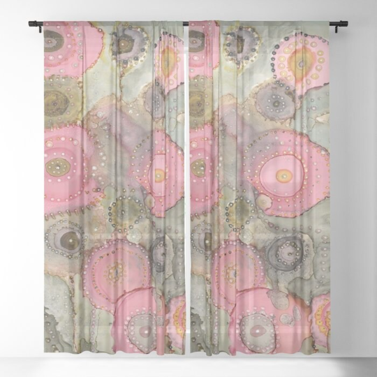 Window Curtains 'Pink Matter' — detail view