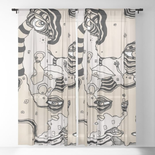 Window Curtains 'Stained 01' — detail view
