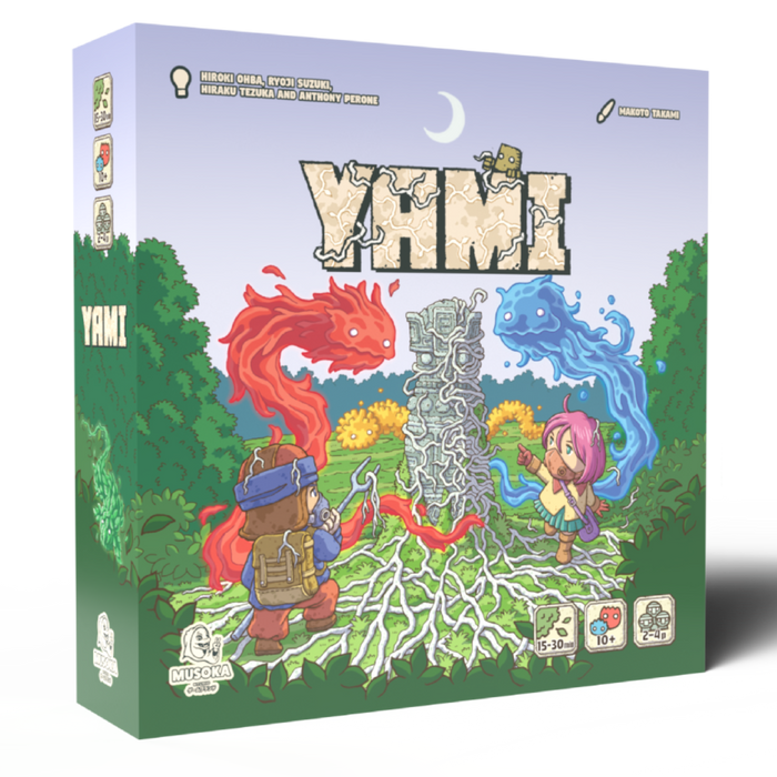 Yami board game box, 3D view — Musoka Studio cooperative adventure game